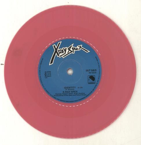 X-Ray Spex Identity - P/S - Pink UK 7